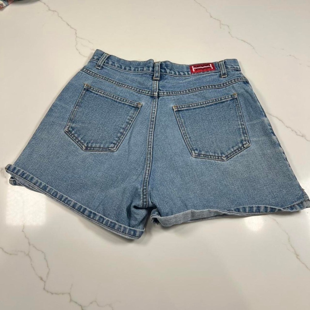 Halston Jeanswear Denim Shorts Womens 10 High Waisted Light Wash Cotton